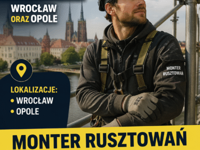 Monter rusztowań / pomocnik - POLSKA - Wrocław - Opole do 45zł/h netto - PB