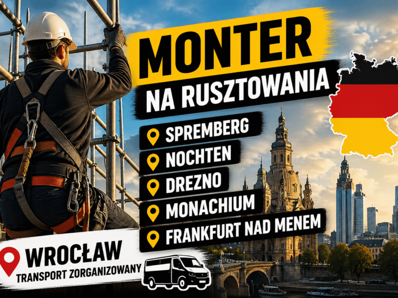 Monter rusztowań / pomocnik - polska umowa do 17€ netto