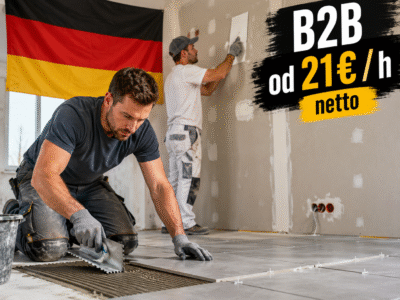 Pracownik ogólnobudowlany / płytkarz Niemcy - wykończeniówka - od 21€ b2b