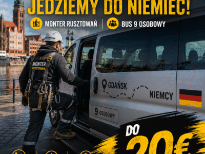 Monter rusztowań / pomocnik Niemcy - polska umowa do 20€ netto